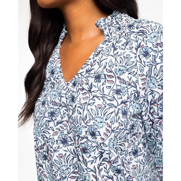 Southern Tide Aubree Fleur Printed Top Sz Small - Picture 3 of 16